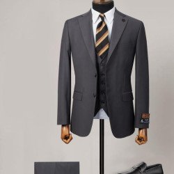 Premium Men’s 3-Piece Slim Fit Italian Wool Suit