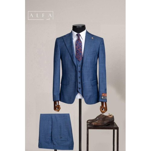 Premium Men’s 3-Piece Slim Fit Italian Wool Suit