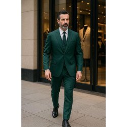 Premium Men’s 3-Piece Slim Fit Italian Wool Suit