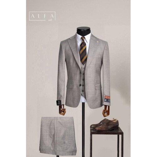 Premium Men’s 3-Piece Slim Fit Italian Wool Suit