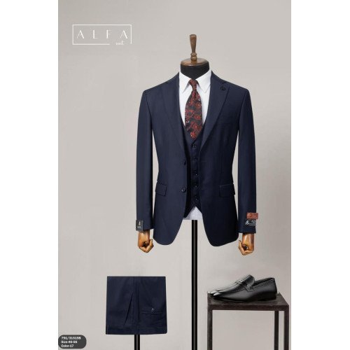 Premium Men’s 3-Piece Slim Fit Italian Wool Suit
