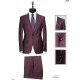 Italian  Men's Suit-Single Button-Black-Stripped-Zecca Suit