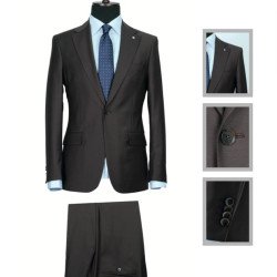 Italian Wool Men's Suit-Zecca