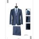 Italian  Men's Suit-Single Button-Stripped Blue-Zecca Suit