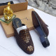 Genuine Leather, High Quality Billionaire "Croc Skin" Luxury Half Shoes