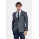 Checked Navy Blue Men Blazer - Chadrobe