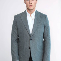 Plain Slim Fit Sport Grey Men Blazer - Chadrobe