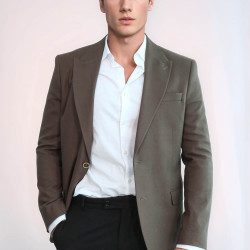 Plain Slim Fit Sport Brown Men Blazer - Chadrobe