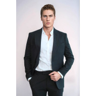 Plain Slim Fit Sport Black Men Blazer - Chadrobe