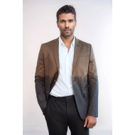 Slim Fit Cotton Brown Blazer - Chadrobe