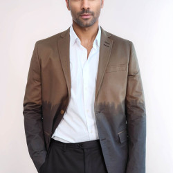 Slim Fit Cotton Brown Blazer - Chadrobe