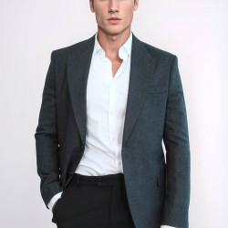 Plain Slim Fit Sport Anthracite Men Blazer - Chadrobe
