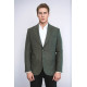 Houndstooth Pattern Wool Green Men Blazer - Chadrobe