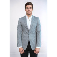 Peak Lapel Slim-Fit Smoked Jacket - Chadrobe