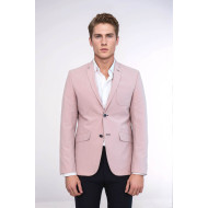 Patched Light Pink Blazer - Chadrobe