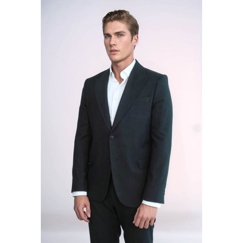 Plain Slim Fit Sport Black Men Blazer - Chadrobe