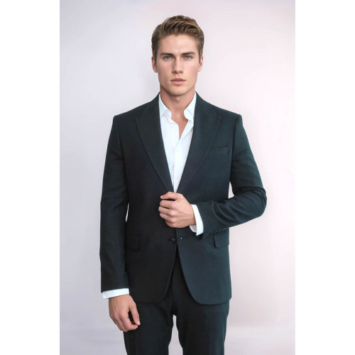 Plain Slim Fit Sport Black Men Blazer - Chadrobe