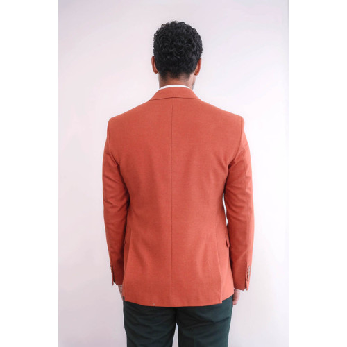 Plain Slim Fit Sport Burgundy Men Blazer - Chadrobe