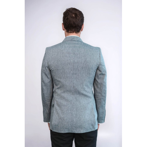 Peak Lapel Slim-Fit Smoked Jacket - Chadrobe