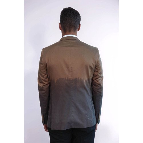 Slim Fit Cotton Brown Blazer - Chadrobe