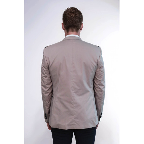 3 pocket Single Button Cotton Shoulder Stitched Light pink Jacket-Chadrobe
