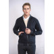 Flap Pockets Suede Black Men Bomber Coat