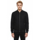 Flap Pockets Suede Men Bomber Coat | Navy Blue