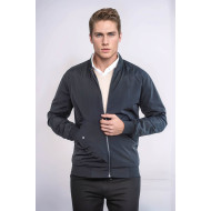 Flap Pockets Zippered Men Bomber Coat | Black