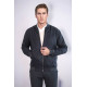 Plain Zippered Pockets Men Bomber Coat | Black
