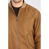 Tawny Patch Pockets Suede Bomber Coat