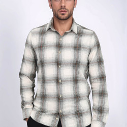 Beige Checked Men's Lumberjack Shirt