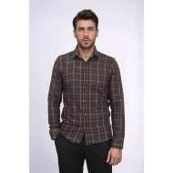 Checked Brown Men's Lumberjack Shirt