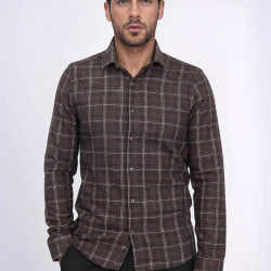 Checked Brown Men's Lumberjack Shirt