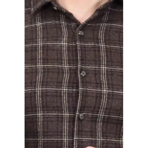 Checked Brown Men's Lumberjack Shirt