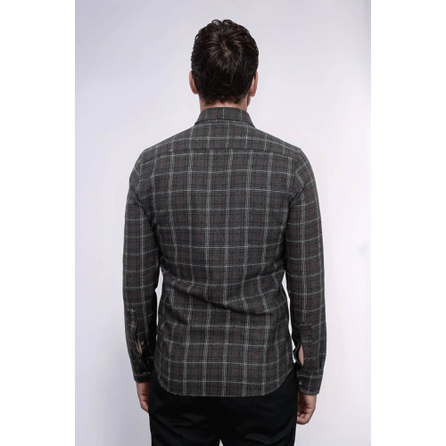 Checked Brown Men's Lumberjack Shirt