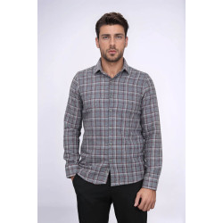 Checked Grey Men's Lumberjack Shirt