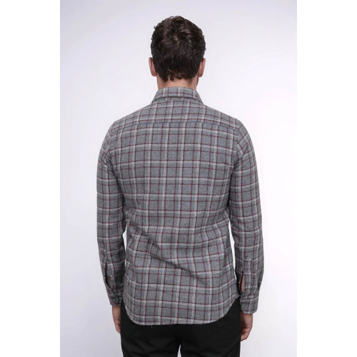 Checked Grey Men's Lumberjack Shirt