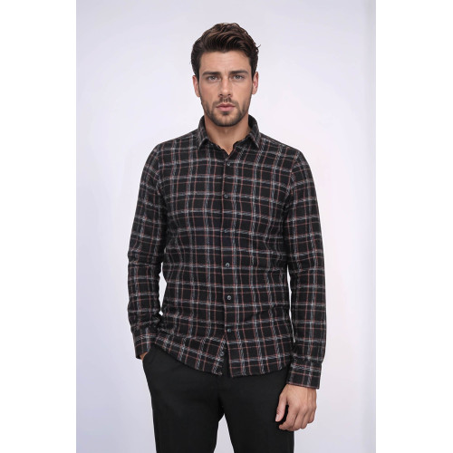 Plaid Black Men's Lumberjack Shirt
