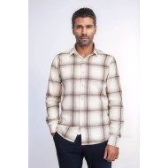 Plaid Light Brown Men Lumberjack Shirt