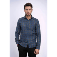Plaid Navy-Blue Men's Lumberjack Shirt