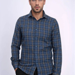 Plaid Navy-Blue Men's Lumberjack Shirt