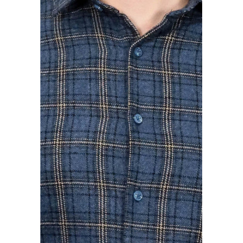 Plaid Navy-Blue Men's Lumberjack Shirt