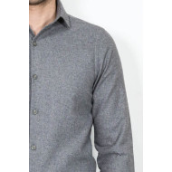 Plain Grey Men's Lumberjack Shirt | Slim Fit