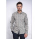 Bloom Patterned Beige Slim-Fit Shirt