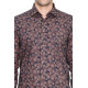 Bloom Patterned Brown Slim-Fit Shirt