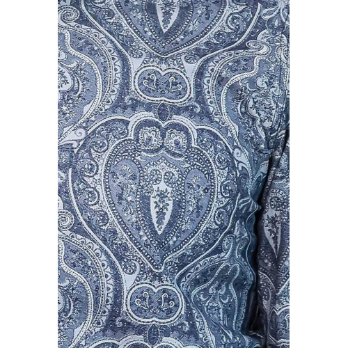 Blue Patterned Slim Fit Men's Shirt