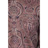 Brown Patterned Slim-Fit Men's Shirt