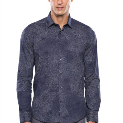 Patterned  Shirts For Men | Navy-Blue