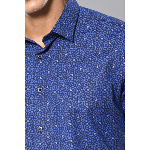 Patterned Long-Sleeve Shirts For Men | Blue