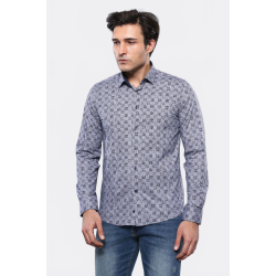 Patterned Long-Sleeve Shirts For Men